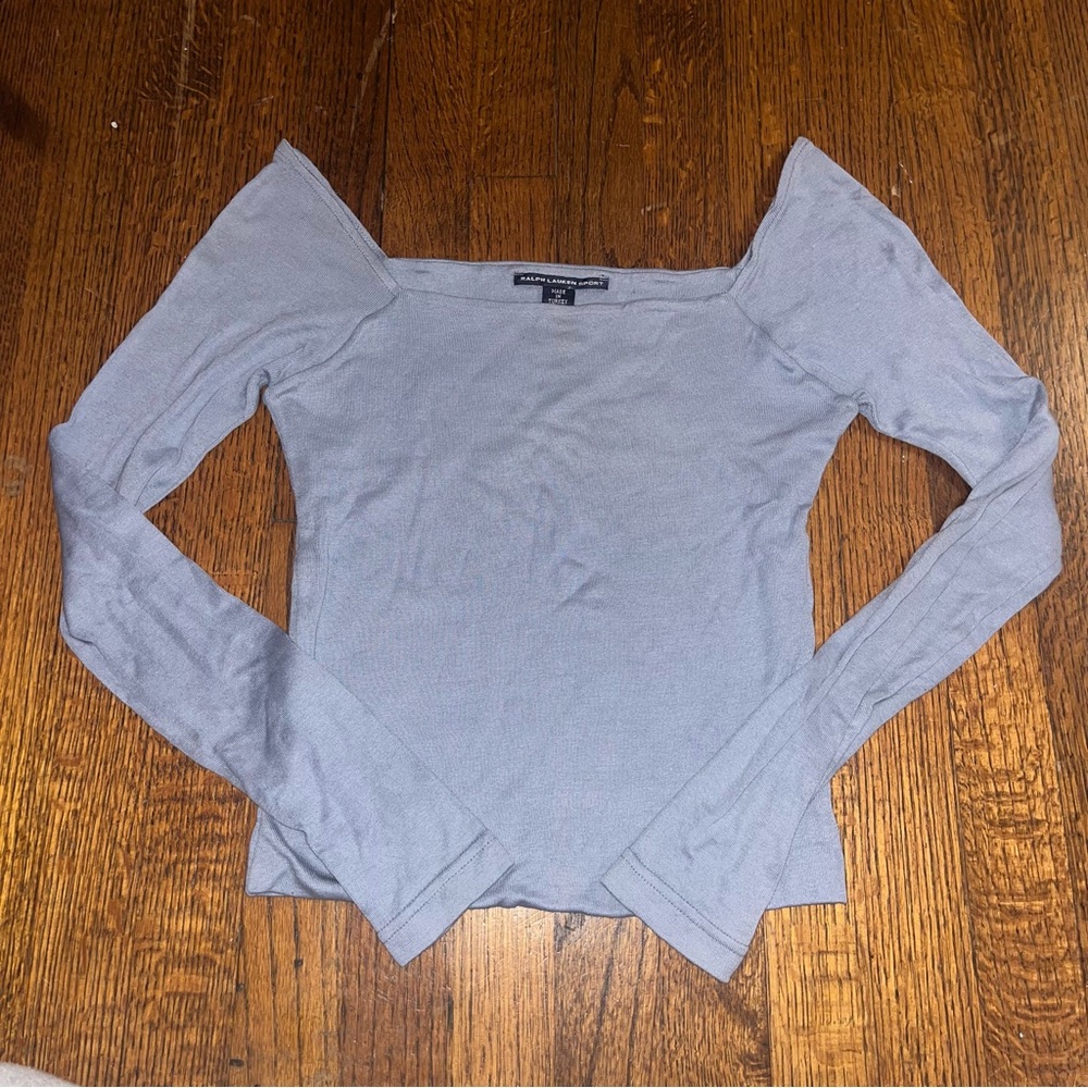Ralph Lauren — Off the Shoulder Long Sleeve Top
